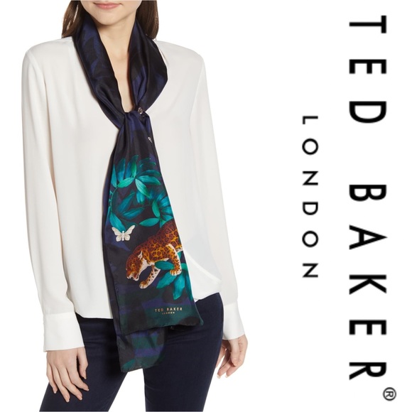 Ted Baker Houdini Skinny Silk Scarf - Picture 5 of 7